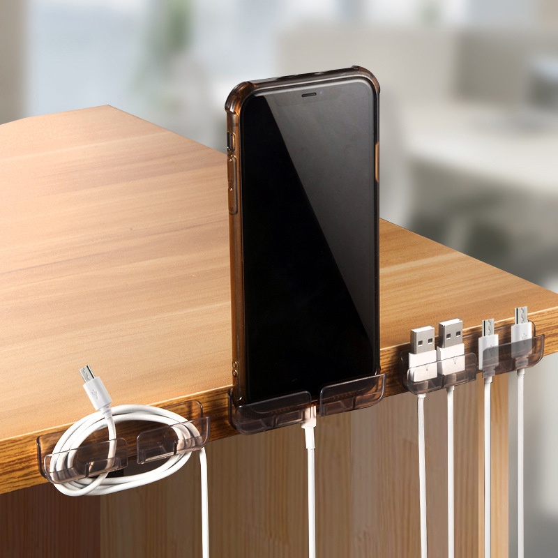 Set 3 giá đỡ dây cáp gắn tường tự dính không cần đục lỗ sắp xếp gọn gàng