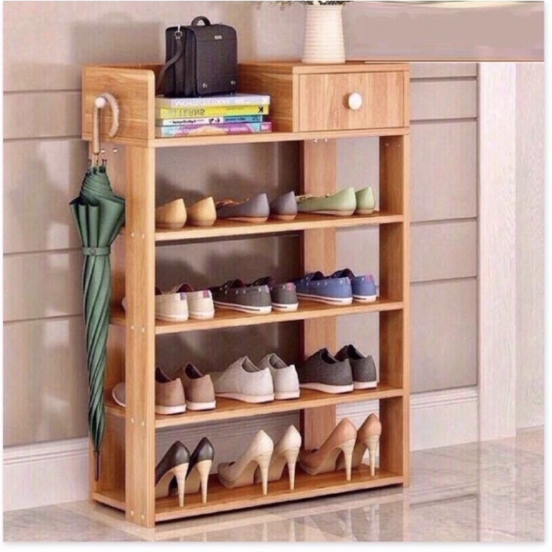 Kệ Giày 5 Tầng Có Ngăn,Gỗ MDF Tủ giày