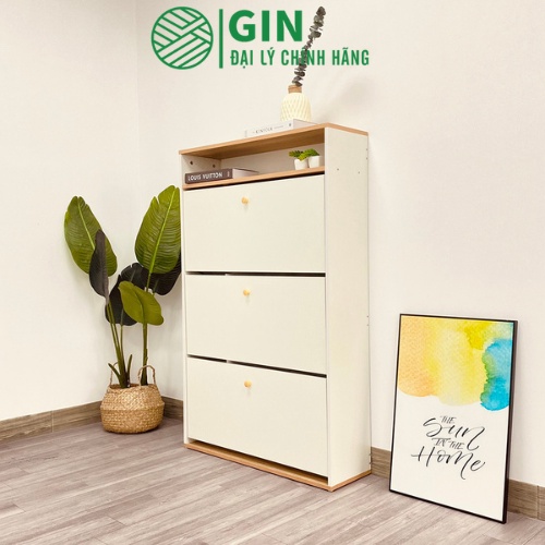 Tủ giày gỗ phòng khách hiện đại, Tủ giày nhiều tầng đa năng giá rẻ - GP112