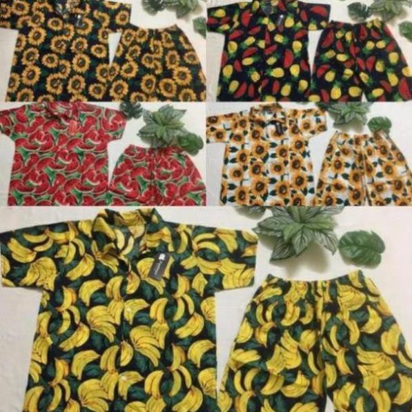[ Khuyễn Mãi ] Bộ pizama hoa quả đi biển- Áo Đi Biển  - Quần áo hoa quả | BigBuy360 - bigbuy360.vn