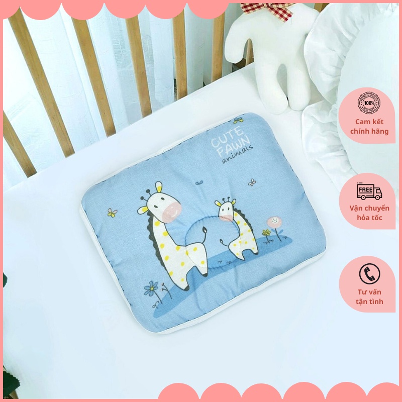 Gối Xô Sơ Sinh Cho Bé Goodmama Thấm Hút Mồ Hôi-Thoáng Khí-Kháng Khuẩn