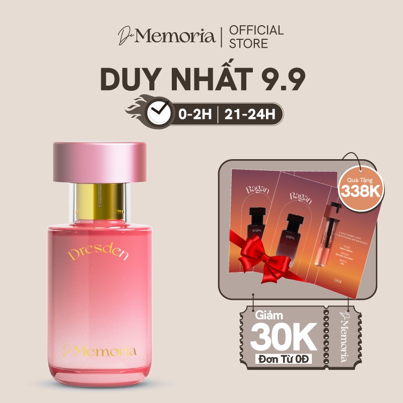 Nước hoa Nữ De Memoria Sành điệu, Dịu Ngọt (30ml) - Dresden 04 BST Ký Ức Đầu Tiên