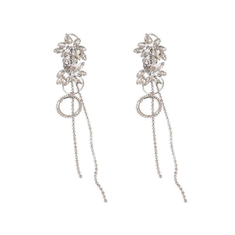 Hoa Tai Tua Rua Đính Kim Cương Giả Đơn Giản Thời Trang Cho Nữ