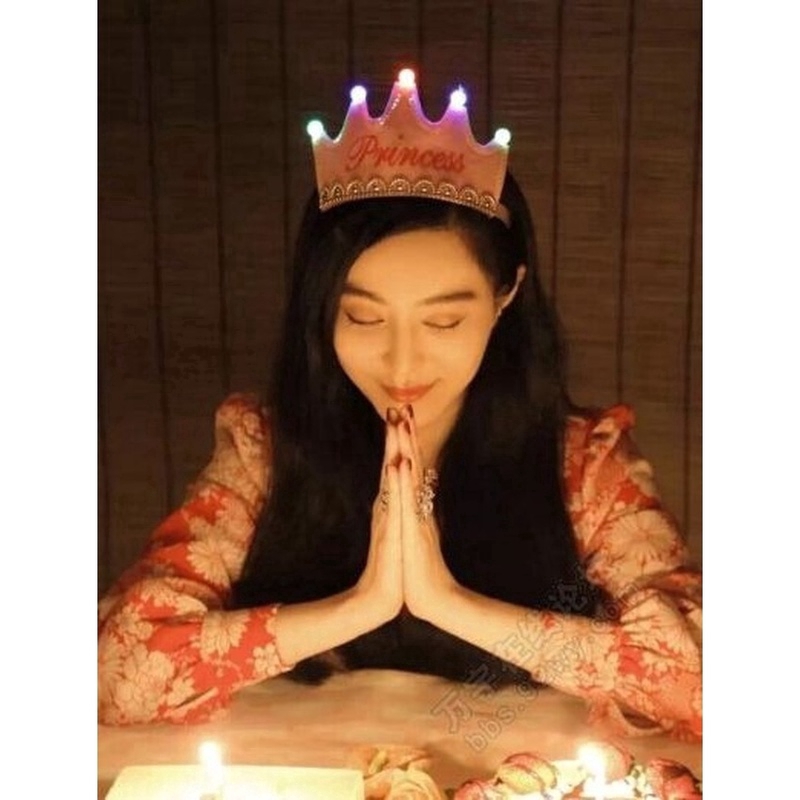 Mũ Hình Vương Miện Sinh Nhật Có Đèn LED Cho Bé