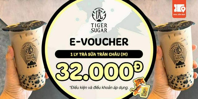 E-Voucher 1 ly Trà Sữa Trân Châu tại Tiger Sugar