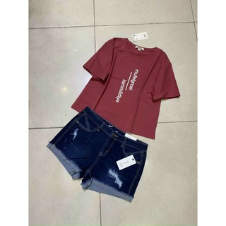 Áo thun cotton croptop lửng
