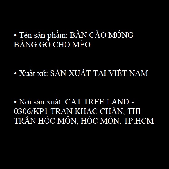 BÀN CÀO MÓNG BẰNG GỖ CHO MÈO, TRỤ CÀO MÓNG (CATTREE) - ĐỒ CHƠI MÀI MÓNG CHO THÚ CƯNG