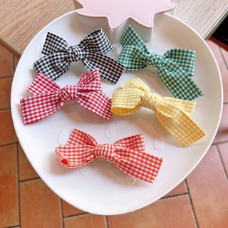 Kẹp Tóc Nơ Caro Cho Bé 🍀FREESHIP🍀 Kẹp Ghim Trẻ em Dễ Thương