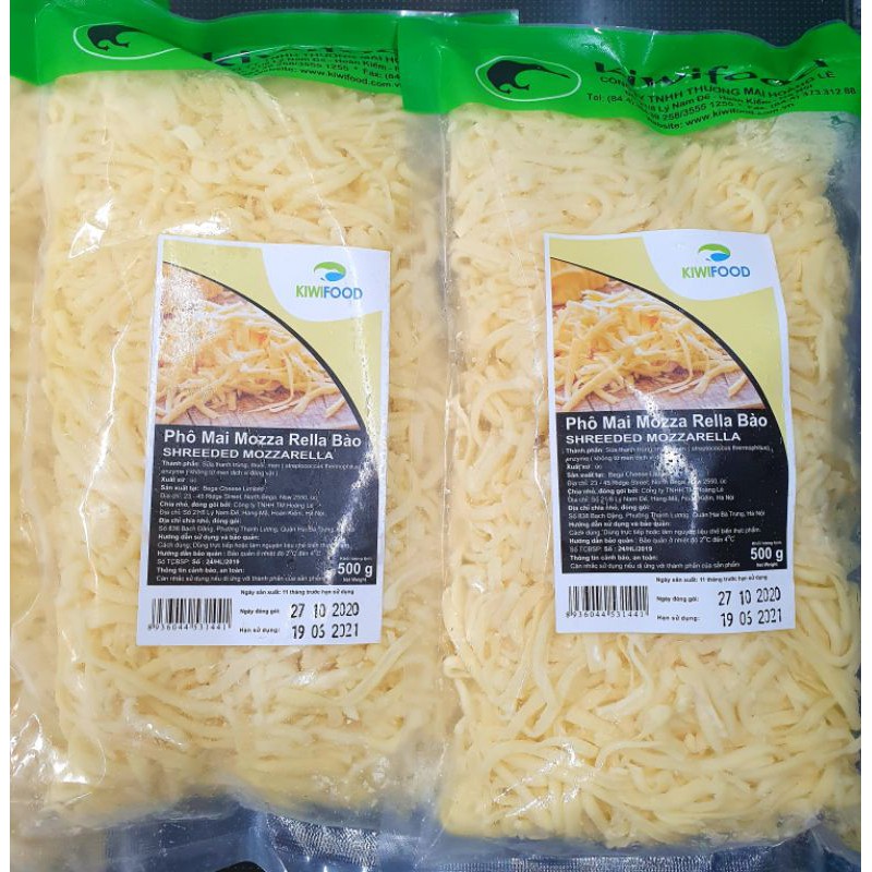 Phomai mozzarella Úc bào sợi 500g Kiwifoods | BigBuy360 - bigbuy360.vn