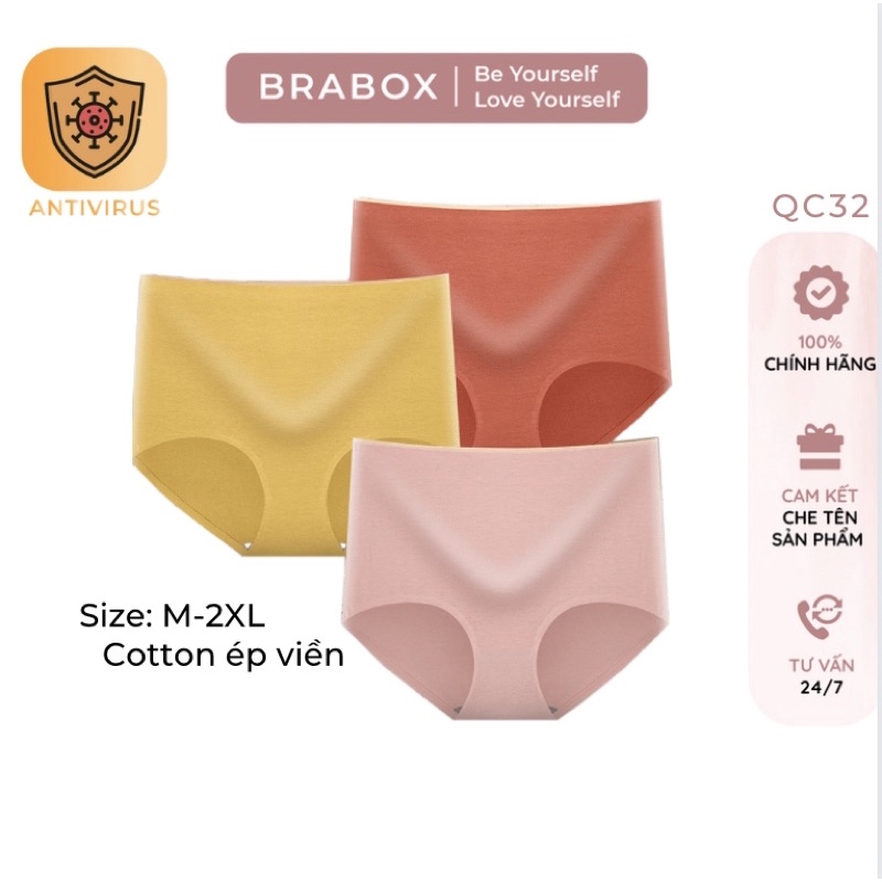 Quần CẠP CAO COTTON KHÔNG VIỀN BRABOX QC32