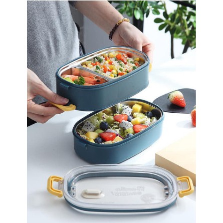Hộp cơm 2 tầng lõi inox