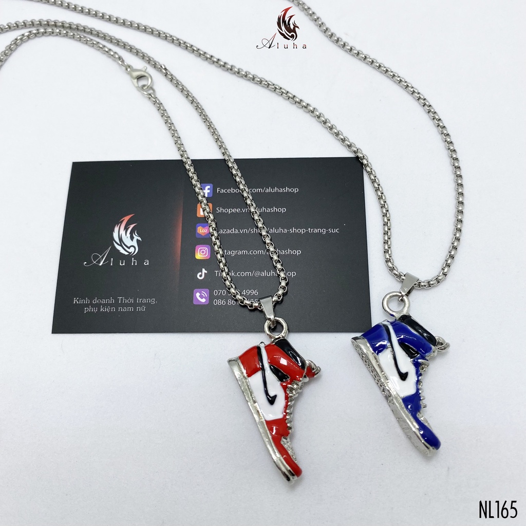 Dây chuyền hợp kim mạ giày Sneaker màu sắc tươi sáng dễ thương 2 màu - NL165 - Aluha