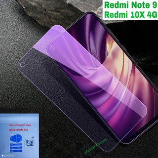 Cường lực Redmi 10X 4G / Redmi Note 9 tím chống tia UV hại mắt ( tặng keo mép ) 2