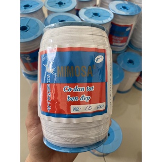 Thun số 10 Mimosa, màu trắng, phụ liệu may mặc, 100m.
