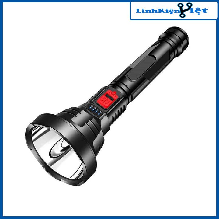 Đèn pin P700 công suất 10W pin 18650 cáp sạc USB chống nước siêu sáng làm đèn cắm trại, chiếu sáng