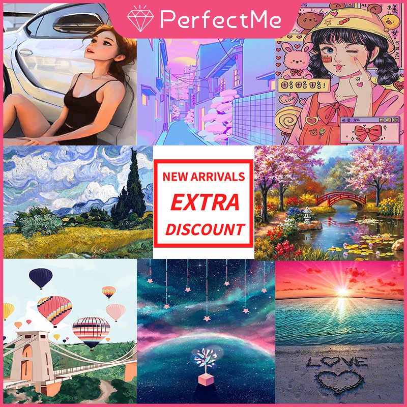 Bộ tranh đính đá 5D tự làm hình phong cảnh độc đáo kích thước 30x40cm