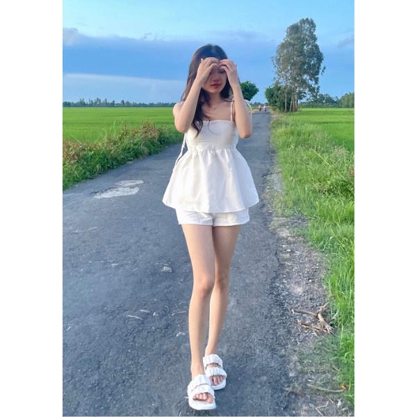 Set babydoll kèm quần cao cấp PLS12