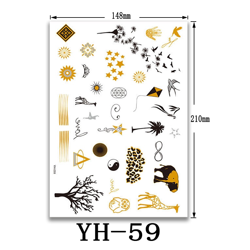 Hình Xăm Dán Tạm Thời Hình Bướm Đẹp Mắt