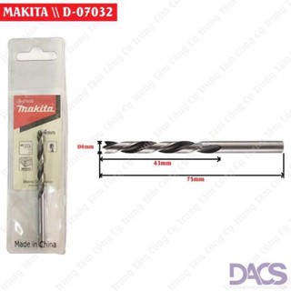 [Chính Hãng] Mũi khoan Gỗ cao cấp Ø4mm Makita D-07032