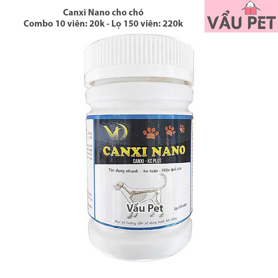 Canxi Nano dành cho chó mèo combo 10 viên