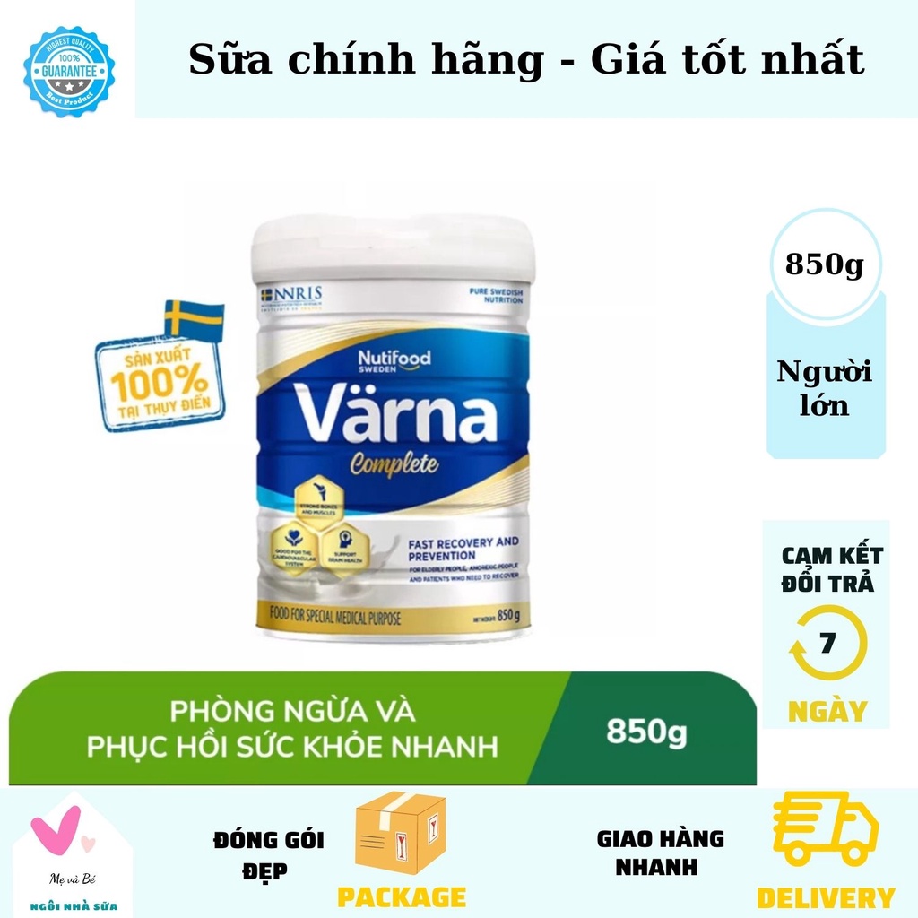 Varna Nutifood Complete, Sữa bột Varna cho người lớn phục hồi nhanh, chống loãng xương Ngôi nhà Sữa.
