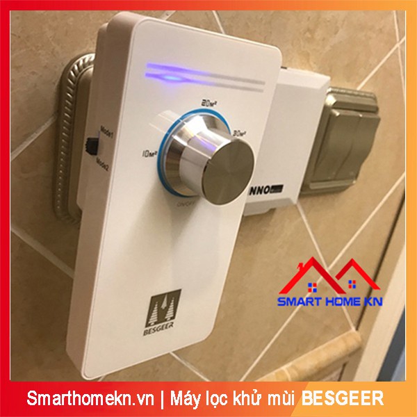 Máy lọc không khí mini ion ozone khử mùi hôi nhà vệ sinh nhà bếp nhà tắm phòng ngủ mùi thuốc lá chó mèo-Besgeer OLC30-A1