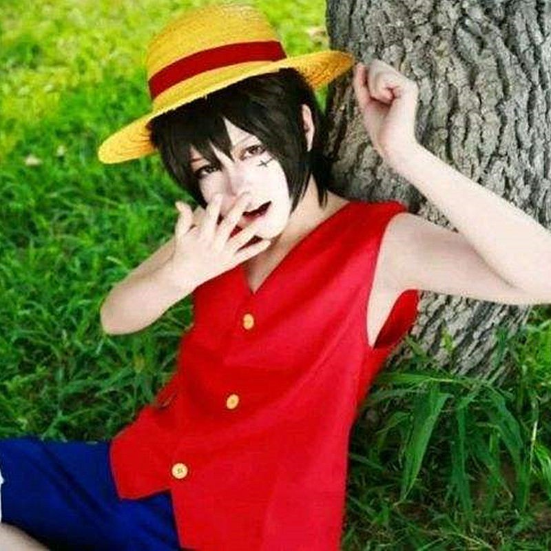 [Mengmiao anime] One Piece Luffy cos suit cosplay trang phục mũ rơm giày đầy đủ biểu diễn