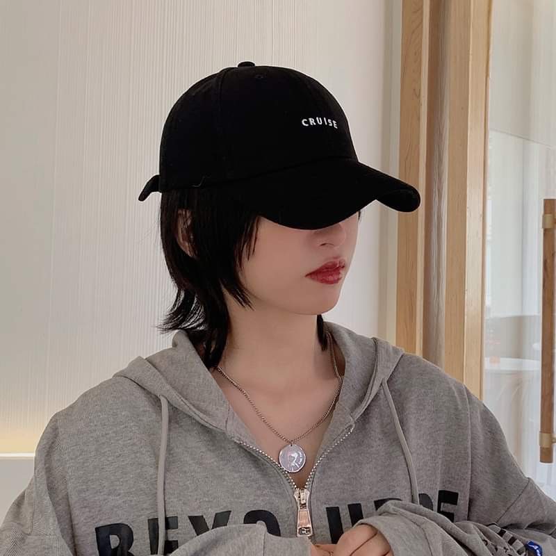 Mũ Lưỡi Trai Nam Nữ, Nón Kết Thêu Chữ CRUISE, Phong Cách Hàn Quốc Unisex, Kiểu Dáng Thời Trang Cá Tính