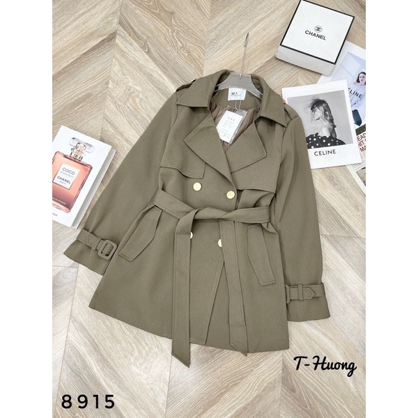 Áo măng tô nữ dáng lỡ, phong cách Hàn Quốc, chất kaki cao cấp