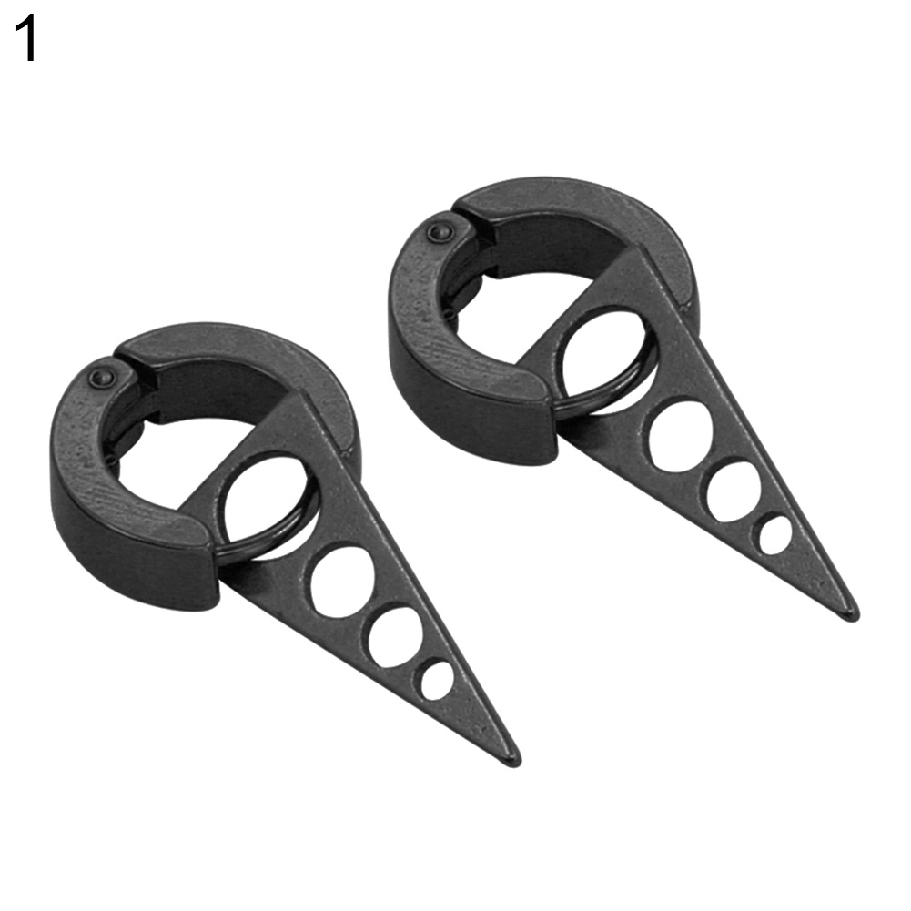 Kẹp tóc thép không gỉ hình chóp nhọn cá tính cho nam nữ