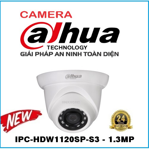 Camera IP Dome hồng ngoại 1.3 Megapixel DAHUA IPC-HDW1120SP-S3