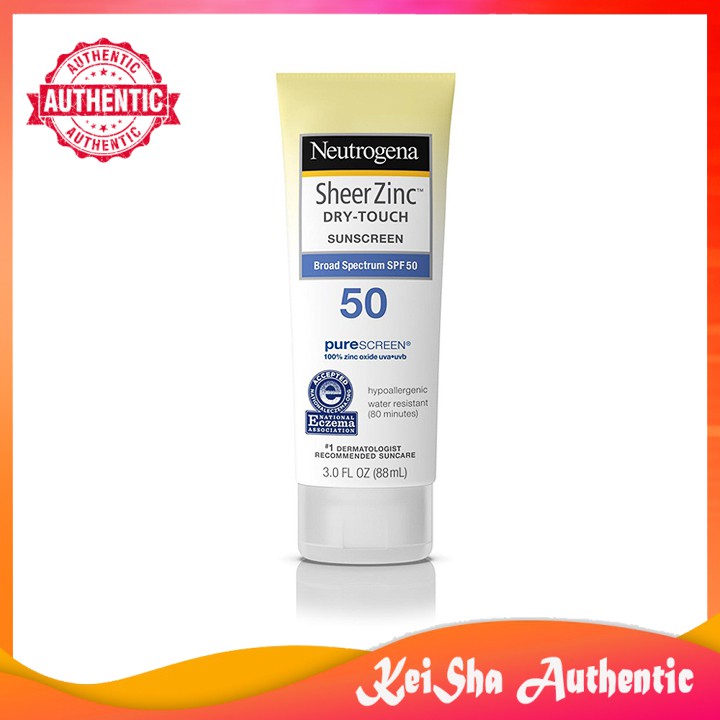 Kem Chống Nắng Neutrogena Sheer ZinC Dry Touch SPF 50 (88ml) - KEISA COSMETIC