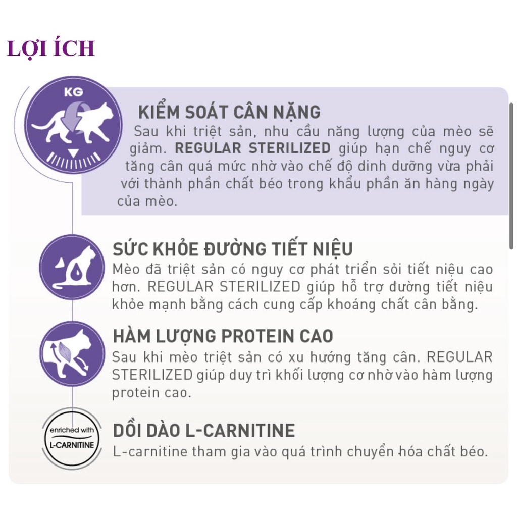 Thức ăn cho mèo triệt sản 400g/2kg/12gx85 - Royal Canin Sterilised 400g/2kg/12gx85