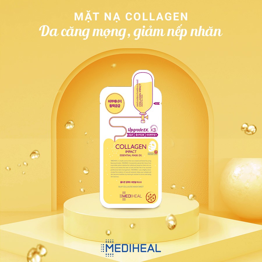 Mặt Nạ Mediheal Collagen [MIẾNG LẺ] Chống Lão Hóa Tái Tạo Da Mediheal Collagen Impact Essential Mask EX 24ml CHÍNH HÃNG