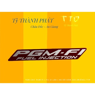 Tem chử pgm fi xe đô đậm 350