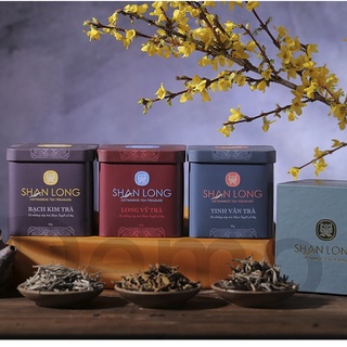 Bạch kim trà thanh nhã elegant silver needle tea hộp 65g shan long - sl008