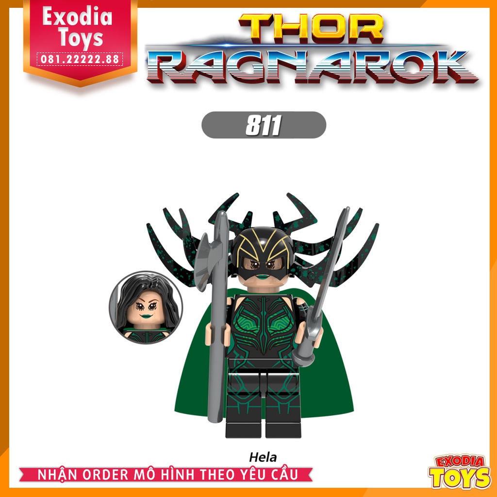 Xếp hình Minifigure Siêu Anh Hùng Marvel Thor Tận Thế Ragnarok - Đồ Chơi Lắp Ghép Sáng Tạo - XINH 0185