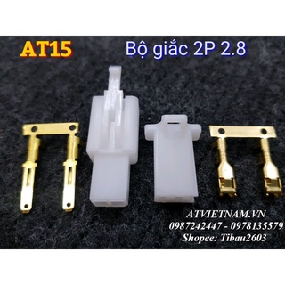 Bộ Giắc cắm 2 lỗ 2P 2.8 - AT15 ( 1 bịch/ 10 bộ)
