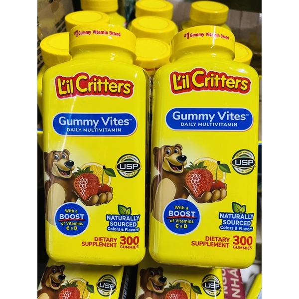 (Dt 2023) Kẹo Dẻo Lil Critter Gummy Vites Complete Multivitamin 300 viên