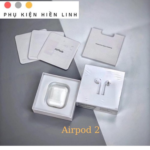 Tai nghe Airpod 2 nhét tai bluetooth Chống ồn, Đổi tên định vị, cảm ứng đa điểm