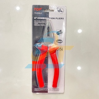 Kìm điện 6" cán đỏ top tp-4003-6