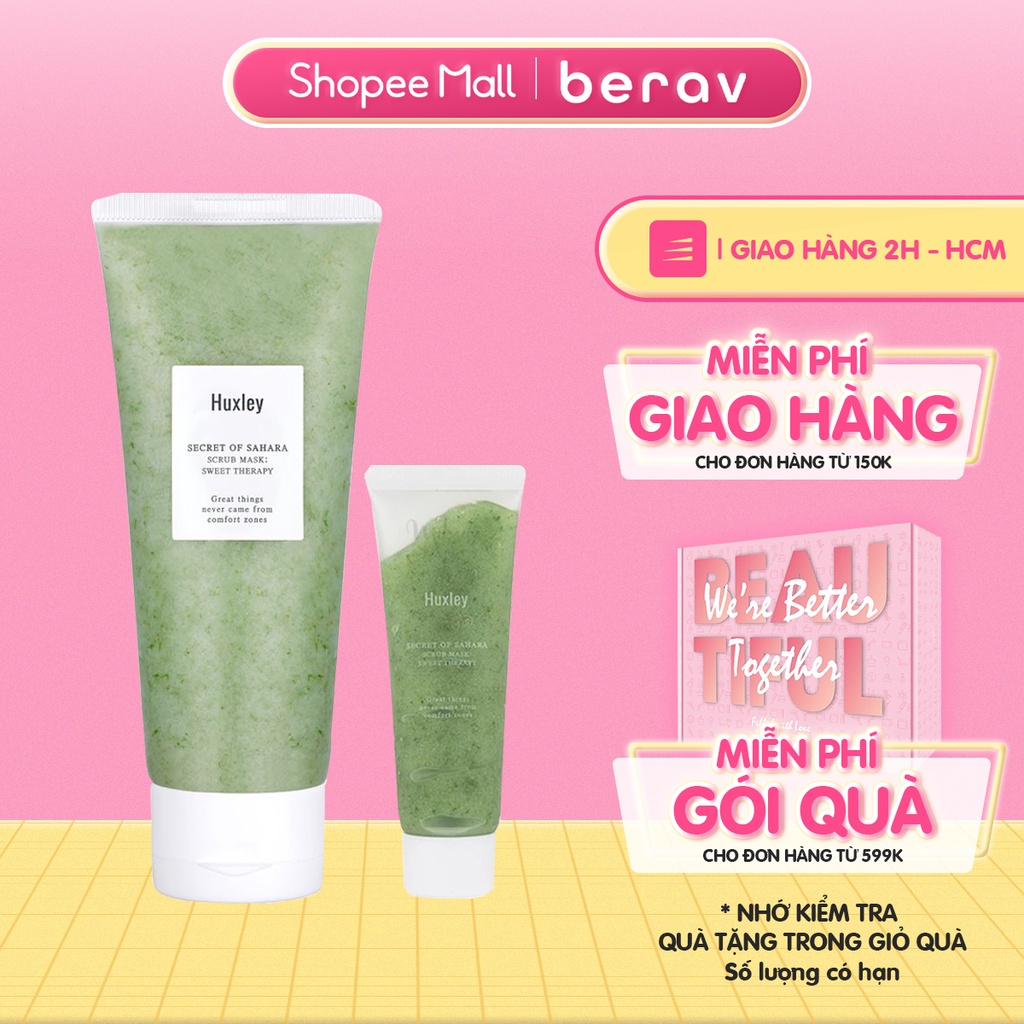 MẶT NẠ TẨY TẾ BÀO CHẾT Chiết Xuất Xương Rồng HUXLEY Secret of Sahara Scrub Mask: SWEET THERAPY