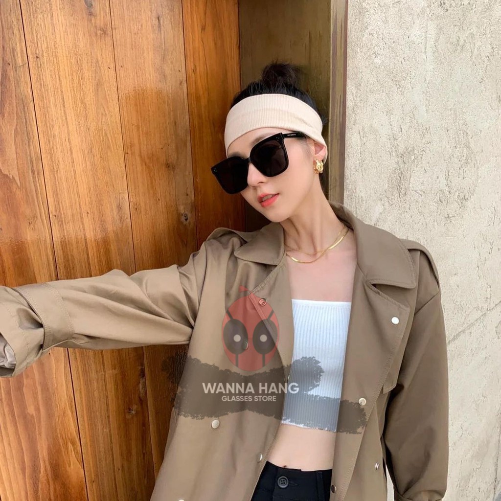 Kính râm thời trang nam nữ mắt vuông đẹp chống tia UV chống chói cao cấp Wanna Hang HER WHGM33