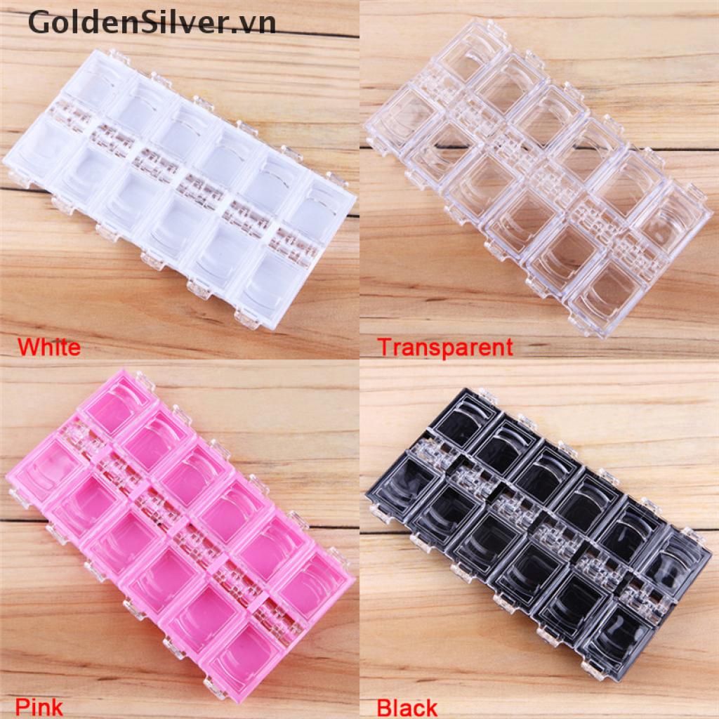 [Hàng mới về] Hộp nhựa 12 ngăn đựng trang sức / phụ kiện trang trí móng nghệ thuật