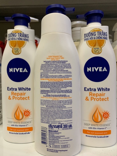 Sữa dưỡng thể Nivea Extra White dưỡng trắng phục hồi và chống nắng SPF30 ( 350ml )