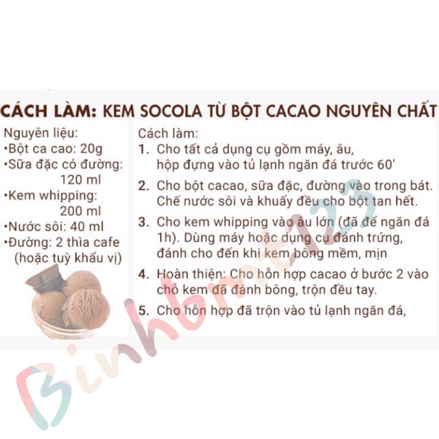 Bột ca cao nguyên chất 500gram daklak