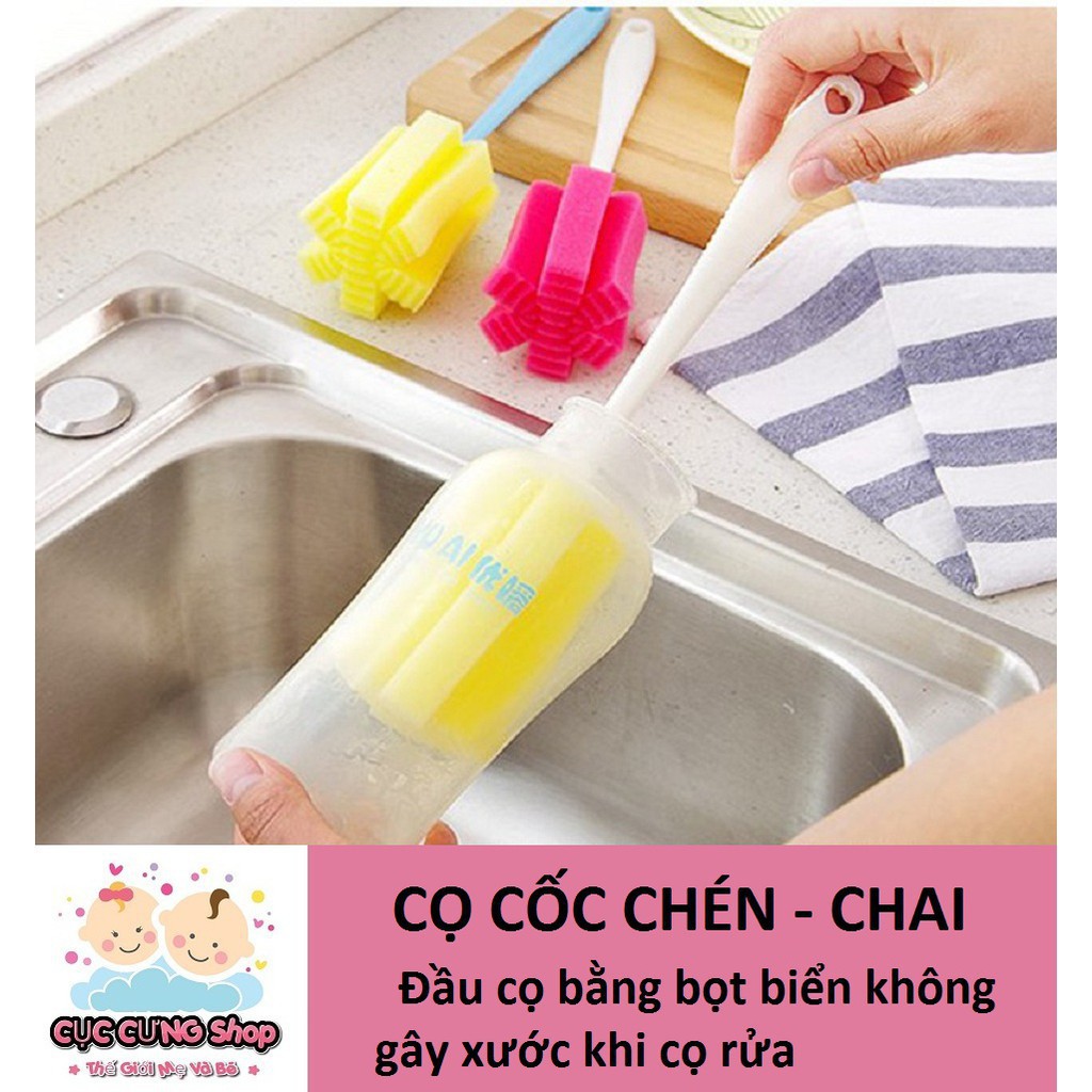 Dụng cụ cọ cốc chén, chai