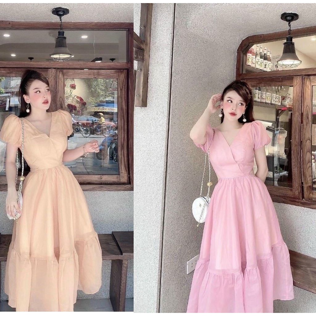 ĐẦM MAXI VOAN HỞ EO XINH XẮN
