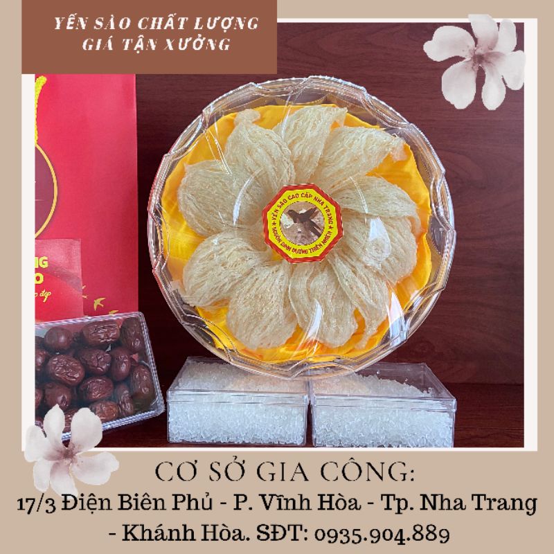100gr yến tinh chế nguyên chất 100%. yến sạch ko đường tặng kèm nguyên liệu chưng yến