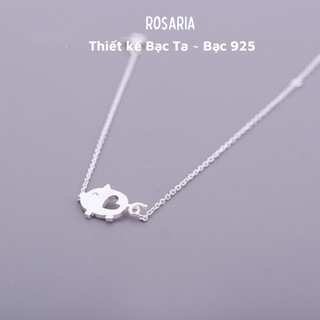 Vòng tay lắc tay bạc nữ thiết kế heo con không gây dị ứng bạc ta S925 100% Rosaria Accessories